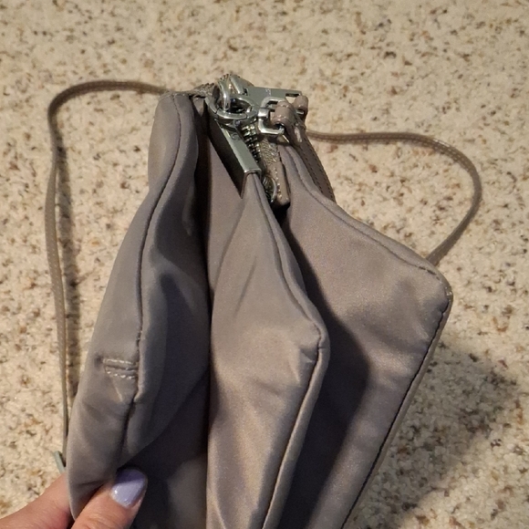MZ Wallace nylon Pippa Gray Crossbody Bag